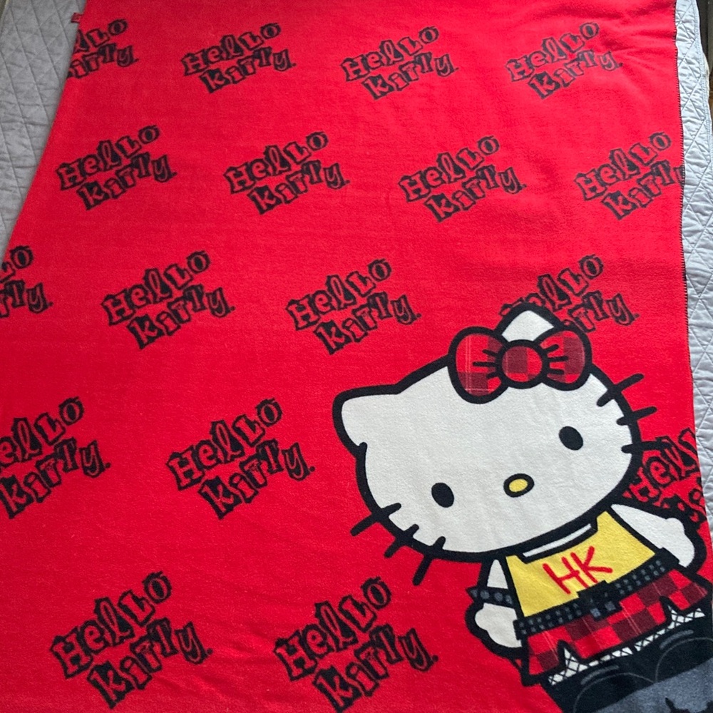 Hello Kitty Red and Black Throw Blanket